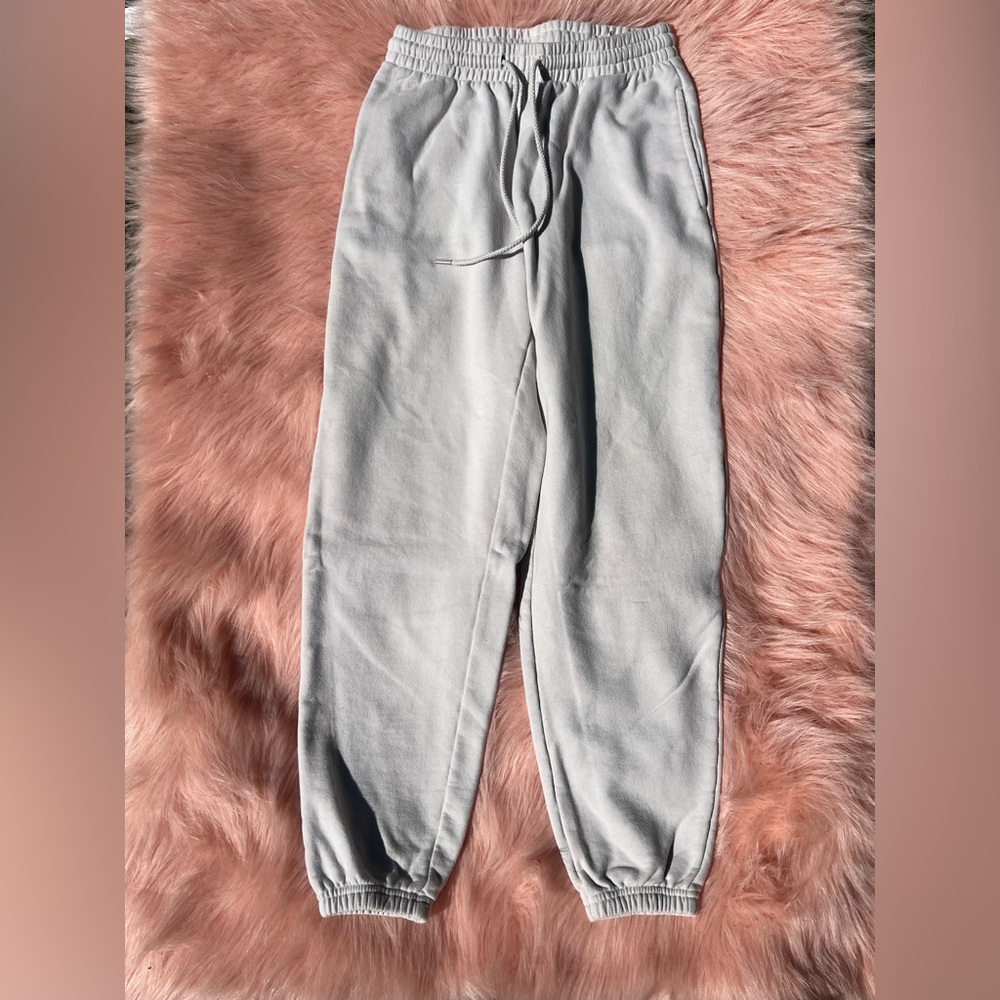 Thakoon Pale Gray Elastic Waist Track Joggers